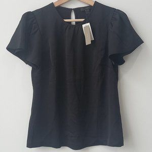NEVER WORN - J crew black short sleeve blouse - WITH TAG